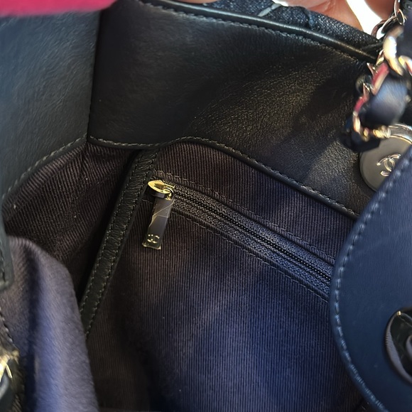 Chanel Denim Quilted Large Coco Handle Shopping Tote Blue - Picture 8 of 14